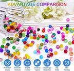 XSEINO About 1200PCS 6mm Glass Beads Bracelet Making Set, 144 Color Colorful - Image 3