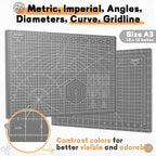 Premium 10 Pcs Self Healing Cutting Mat 18'' x 12'', A3 Non-slip Sewing Mat - Image 2