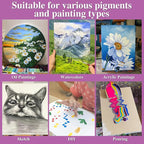 21 Packs Stretched Canvases for Painting, Round Canvas - Image 6