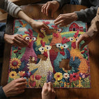 Chicken Puzzles for Adults 1000 Piece, PICKFORU Funny Chicken Jigsaw Puzzle - Image 3