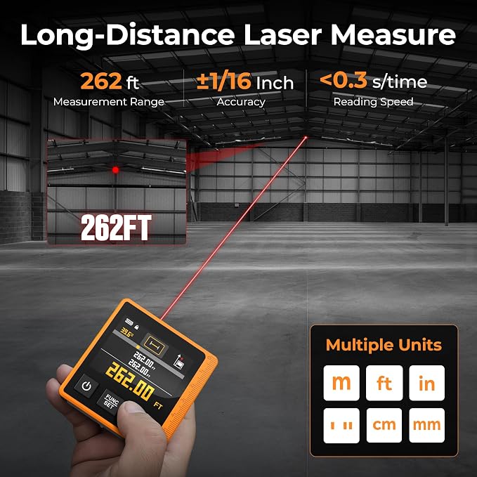 Laser Measuring Tool, 262ft Laser Measure - Image 3