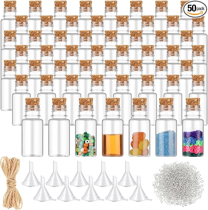 Bokon 50 Packs Mini Plastic Bottles by Bokon
