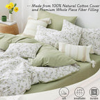 LEMIROE Botanical Cotton Comforter Queen Size - Image 2