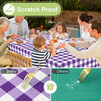 Smiry Rectangle Table Cloth, Waterproof Vinyl Tablecloth - Image 5