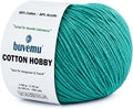 Cotton Hobby Yarn for Amigurumi Crochet & Knitting | 1.76 oz / 180 yds by buvemu