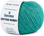 Cotton Hobby Yarn for Amigurumi Crochet & Knitting | 1.76 oz / 180 yds by buvemu
