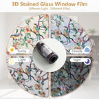 Kromapolis Window Privacy Film, Stained Glass Sticker Floral Window Clings - Image 6