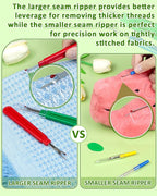 FIVEIZERO Seam Rippers for Sewing – 2 Big and 2 Small Stitch Remover Tools - Image 3