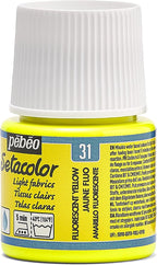 Pebeo Setacolor Light Fabrics Paint 45-Milliliter Bottle, Fluorescent Yellow - Image 4