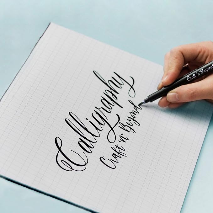 Craft 'n' Beyond Calligraphy Brush Pens Pack of 3 Small, Medium and Large - Image 4