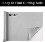 TORC Silver Glitter HTV Heat Transfer Vinyl Roll 12 inch x 10 ft Iron on Vinyl - Image 2