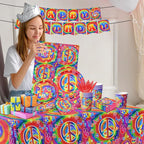 Tie Dye Birthday Party Supplies, Tie Dye Party Decorations - Image 3