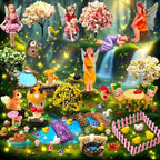 114 Pcs Miniature Fairy Garden Accessories Kit Resin Elves Animal Figurines - Image 7