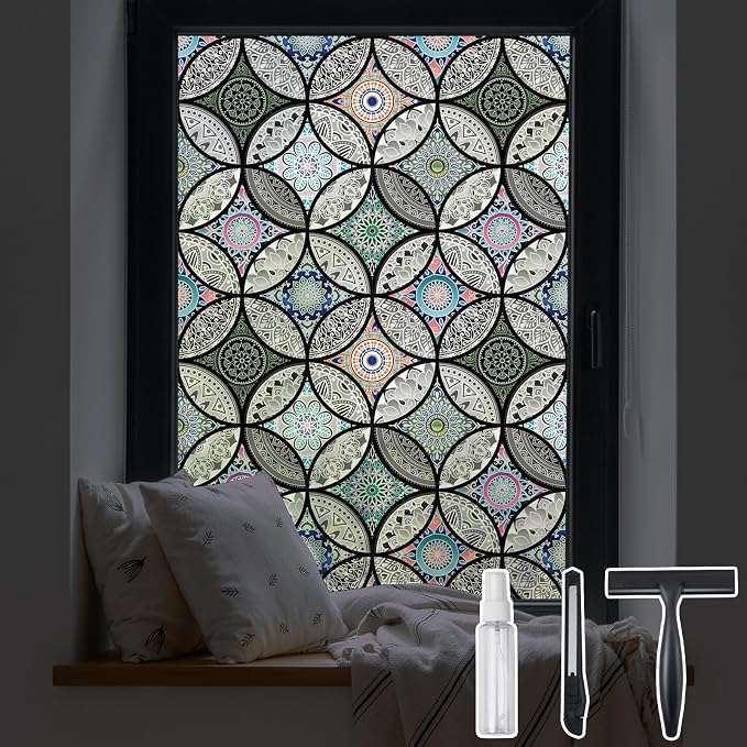 DKTIE Static Cling Decorative Window Film by Dktie
