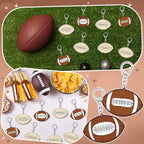 RattanView 24 Pcs Football Craft Color Your Own Keychains DIY Craft Wooden - Image 6