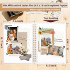 8.5x11 Inch Scrapbook Photo Album, Linen Cover DIY Scrapbooks - Image 3