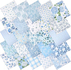 25 Pcs Blue Quilting Fabric Scraps by Needbrock