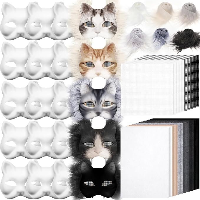 Seenelling DIY Therian Mask Kit Blank Cat Mask by Seenelling