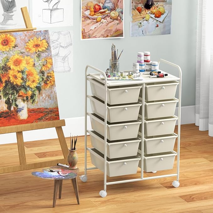 BECOMFORT 10-Drawer Rolling Cart - Image 8