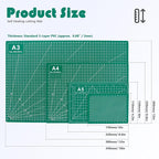 4 Packs Cutting Mats, 4size Double Sided Cutting Mat, Non-Slip 5 Layers PVC Cut - Image 2