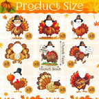 Gersoniel 72 Pcs Kid Fall Turkey Decor Fall Pumpkin Bulletin Board Cutout | - Image 2