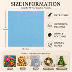 Baby Blue Large Felt Fabric 36" x 36", 1.4 mm Soft Felt Sheet, Nonwoven Fabric - Image 3