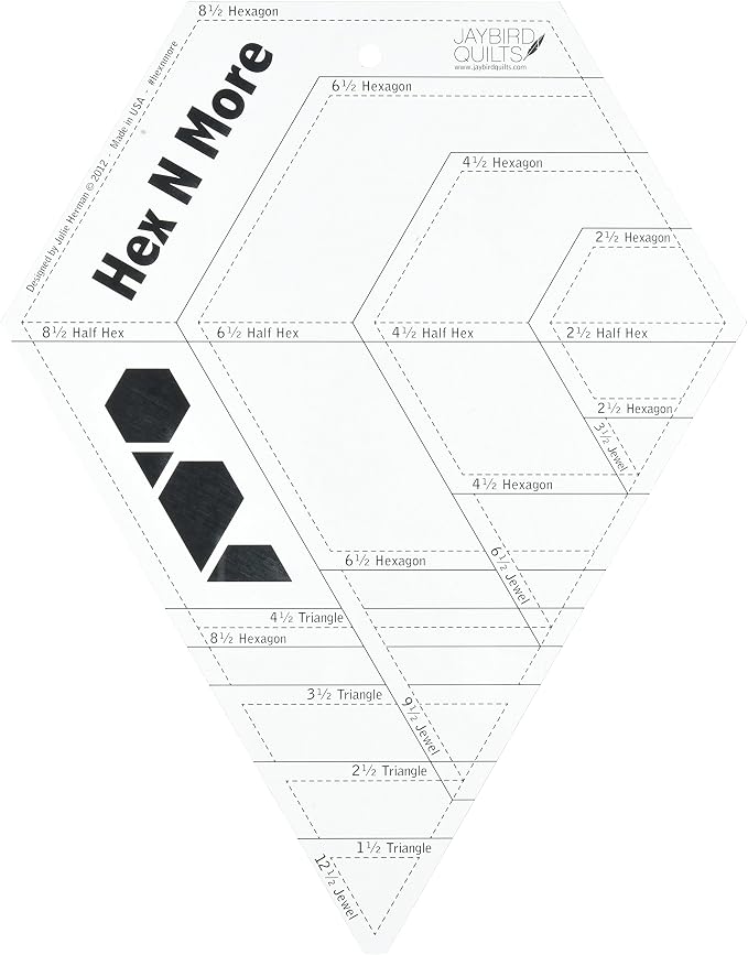 Jaybird Quilts Hex N More Ruler – Acrylic Quilting Template by Unknown