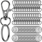 60PCS Keychain Making Kit, Including 30PCS Keychains Clips Hooks and 30PCS Key by Sucrown