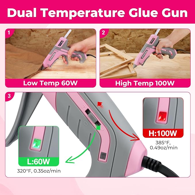 WORKPRO Hot Glue Gun Full Size - Image 4