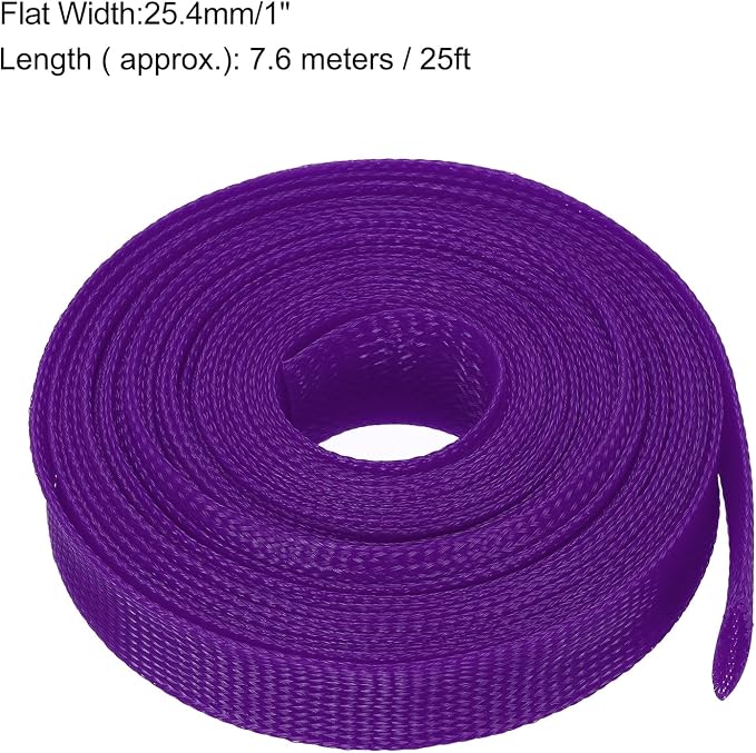 uxcell Expandable Sleeving, 1-inch 25ft Cable Sleeve - Image 3