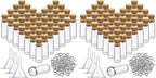 Yungyan 50 Pieces Small Mini Glass Bottles Jars by Yungyan