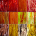 LITMIND 12 Pack Assorted Stained Glass Sheets, 4x6 Inch Glass Mosaic Tiles by LITMIND