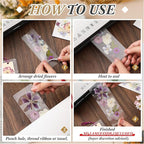 Fuyoooo 376 Pcs Pressed Flowers Bookmark Making Kit, DIY Bookmark Laminating - Image 5