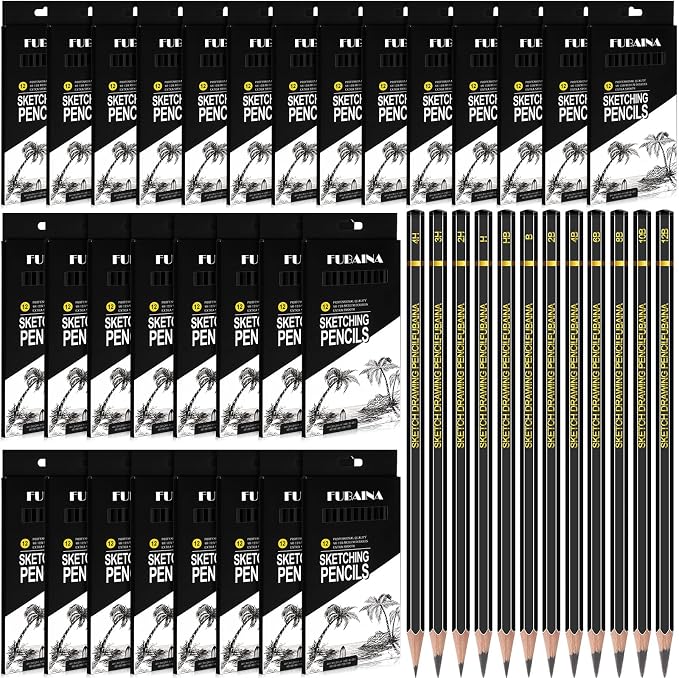360 Pcs Drawing Sketching Pencil Set Professional Graphite Charcoal Gift Bulk by Humyoun