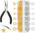 1200 Pcs Jump Rings for Jewelry Making Supplies, Necklace Repair Kit by QulltkClasp