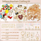 NewOasis 545Pcs Keychain Making Kit, Jewelry Making Supplies - Image 2