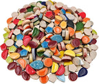 1.1lb Ceramic Mosaic Tiles, Mixed Colour Ceramic Mosaic Pieces - Image 4