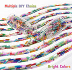 EuTengHao 9600Pcs Tube Beads Kit 7mm Glass Bugle Seed Beads - Image 3
