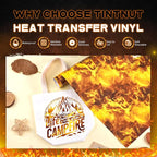 Tintnut Orange Flame Heat Transfer Vinyl Roll, stretch washable, works well - Image 3