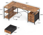 Huuger L Shaped Office Desk - Image 3