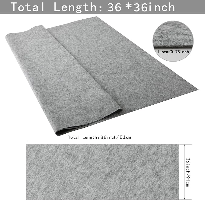 HaoFeijh Felt Fabric 36 * 36 Inch Wide 1.6mm, Fabric Sheets Soft Woven Acrylic - Image 2