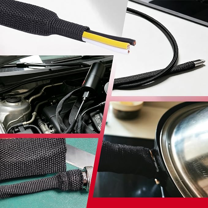 2 in 1 Heat Shrink Braided Sleeving Fabric Tubing-Ideal fit Irregular Shape - Image 7