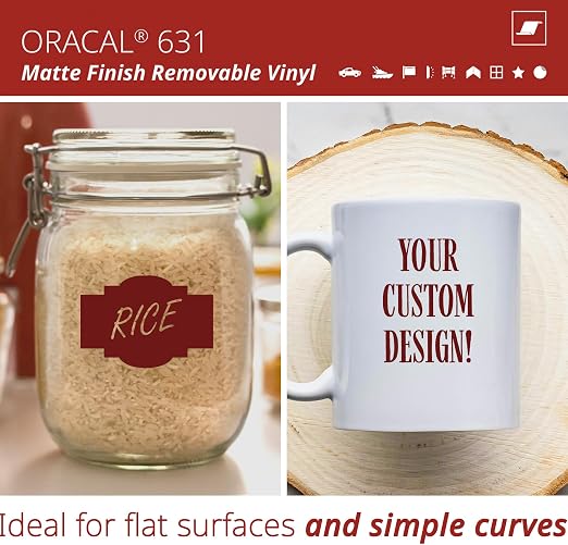 ORACAL 631 Matte Burgundy Vinyl Durable Roll Easy to Weed Permanent Adhesive - Image 2
