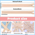 YAKA 20pcs Lvory Nylon Invisible Zippers Tailor Sewing Tools Garment - Image 2