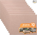 Felt Furniture Pads 10pcs 8" x 6" Self Adhesive Cuttable Furniture Felt Pads by BAIPOK