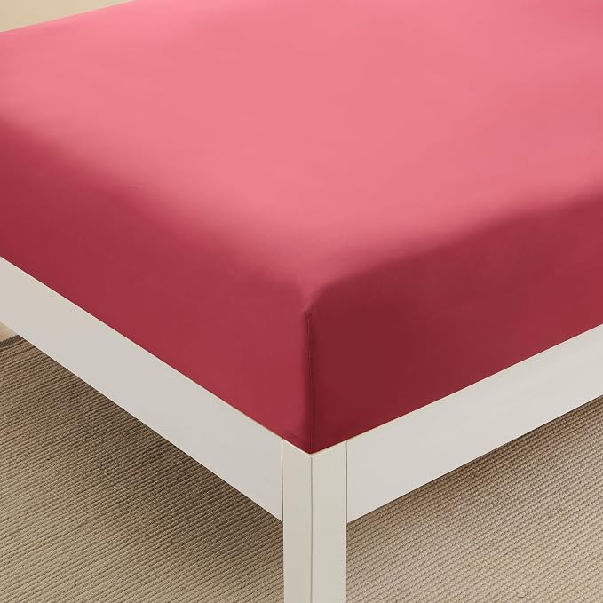 Twin Fitted Sheet Only with Full Elastic & Built in Corner Sheet Straps to - Image 3