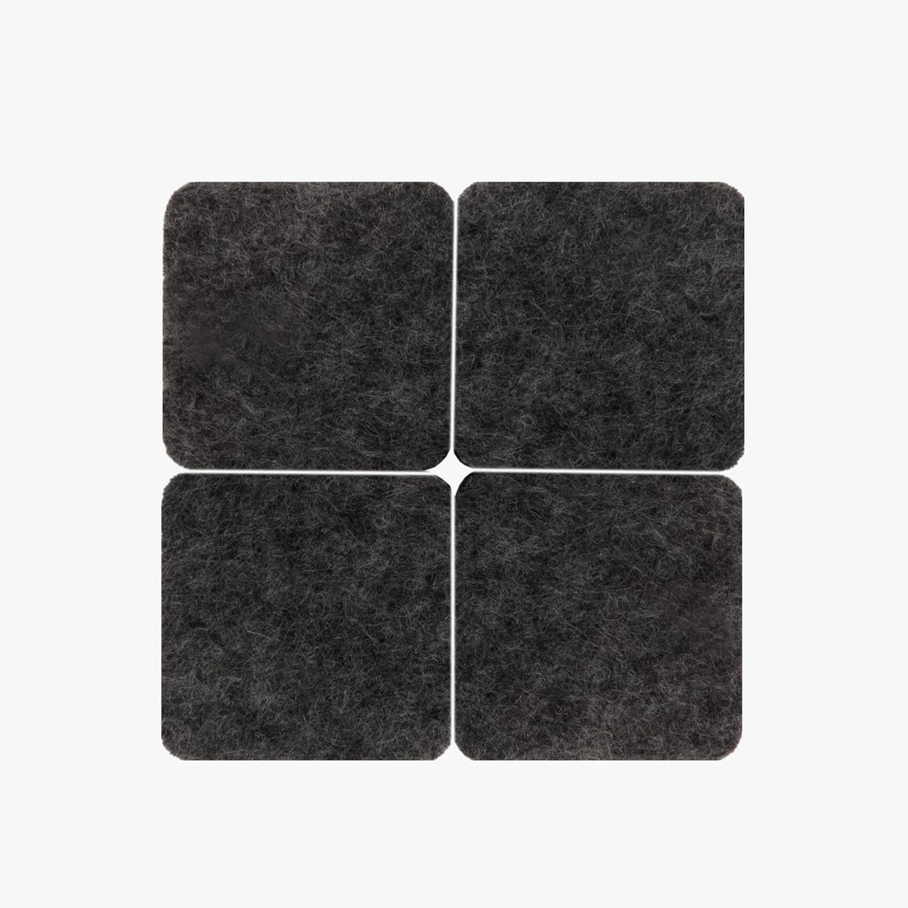 SOFTTOUCH 4717895N Heavy Duty Square Felt Furniture Pads to Protect Hardwood Floors from Scratches, 1", 48 Pack, Black, 48 Piece