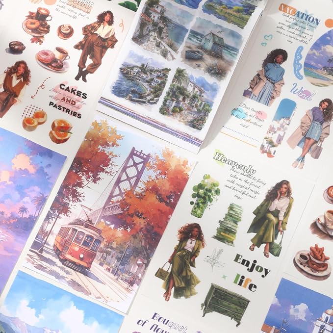 Vintage Washi Stickers for Scrapbooking, People Sticker Book for Journaling - Image 2