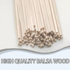 120Pcs Balsa Wood Sticks, Wood Strips Balsa Square Wooden Dowels Hardwood - Image 7