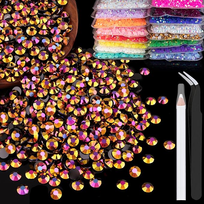 2500pcs 5mm Resin Rhinestones Bulk by BELLEBOOST